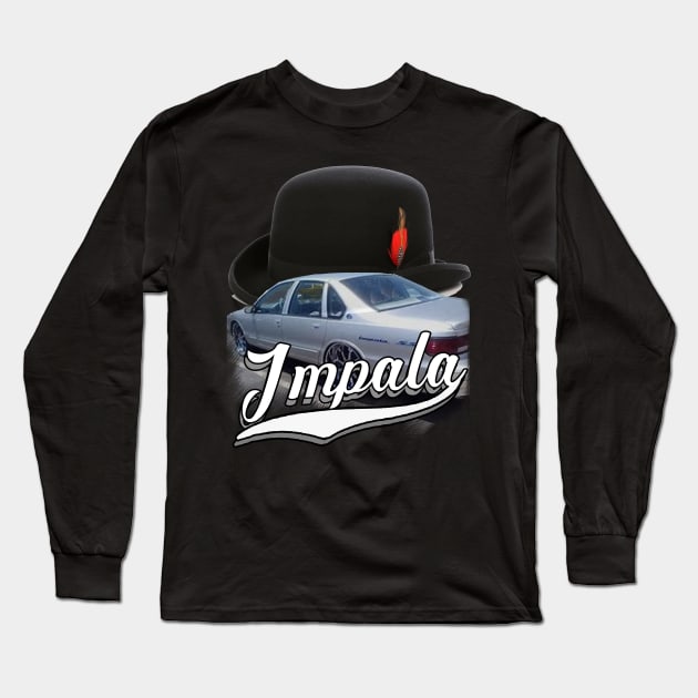 Impala SS Derby Bowler Hat Long Sleeve T-Shirt by Black Ice Design